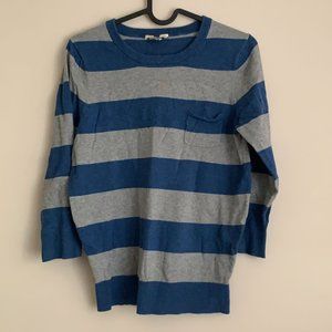 !! Denver Hayes Blue/Grey Stripped Sweater !!
